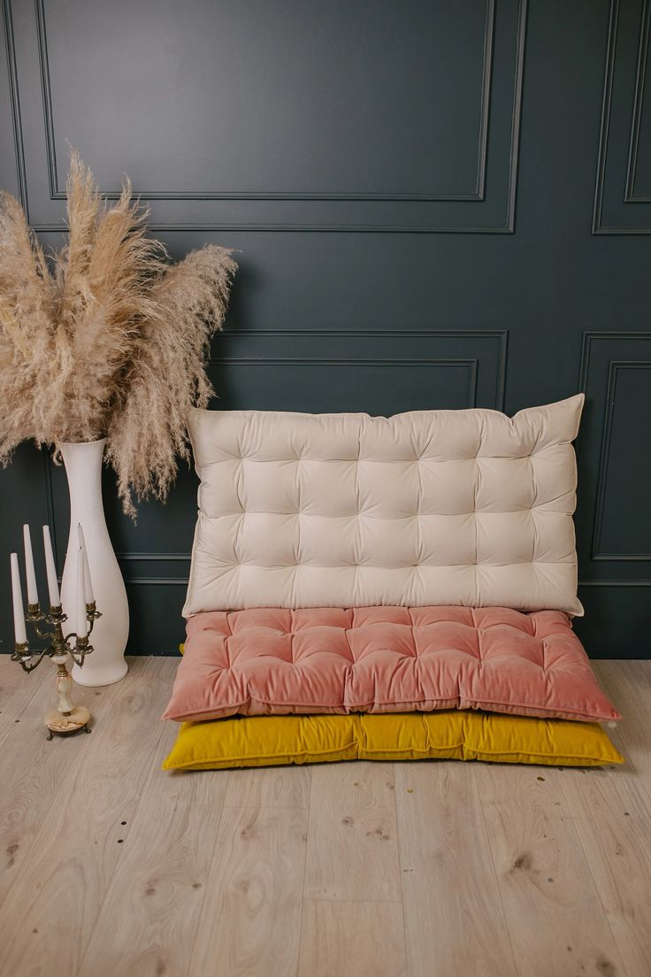 Noma Dusty Pink Velvet Floor Cushions – Khethu – Home and Decor